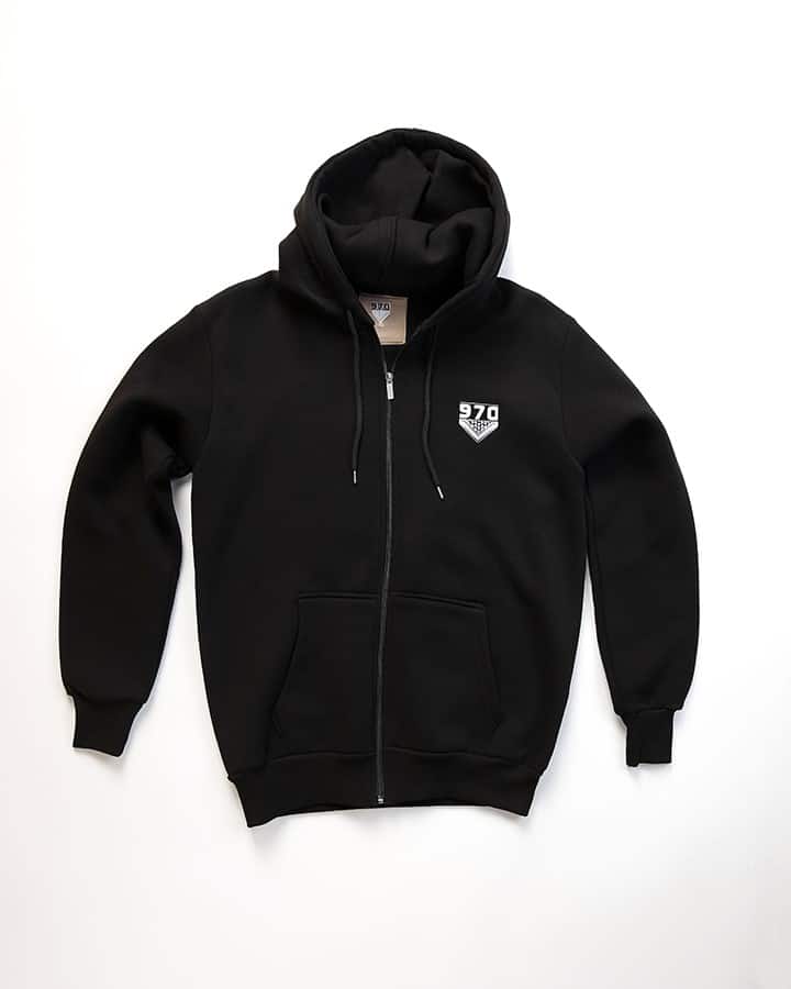 Hooded Zip Front Sweatshirt - 970